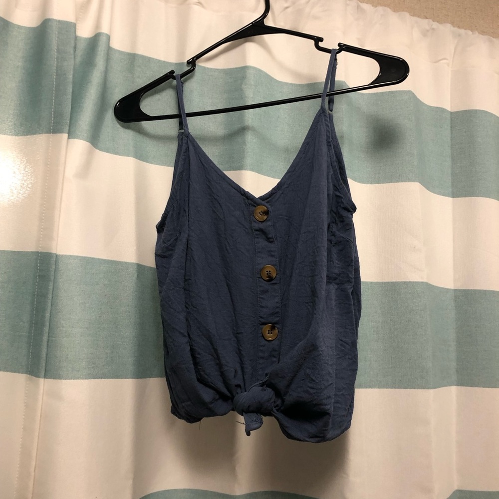 Slightly Cropped Button Tank